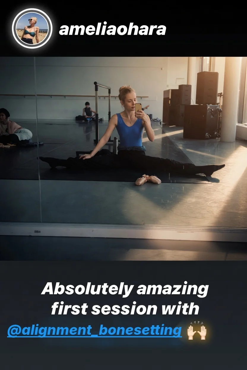Historia de Instagram de Amelia O’Hara después de una primera sesión