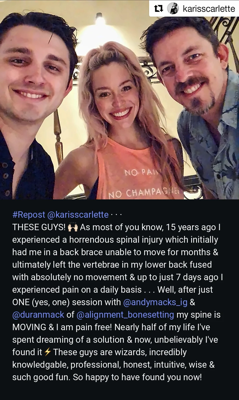 Karis Scarlette con Andy y Duran tras una sesión